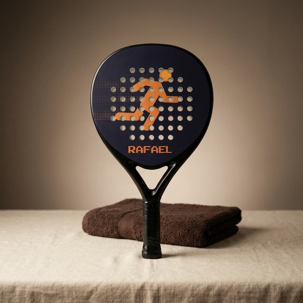 Custom pickleball racket voor Rafael